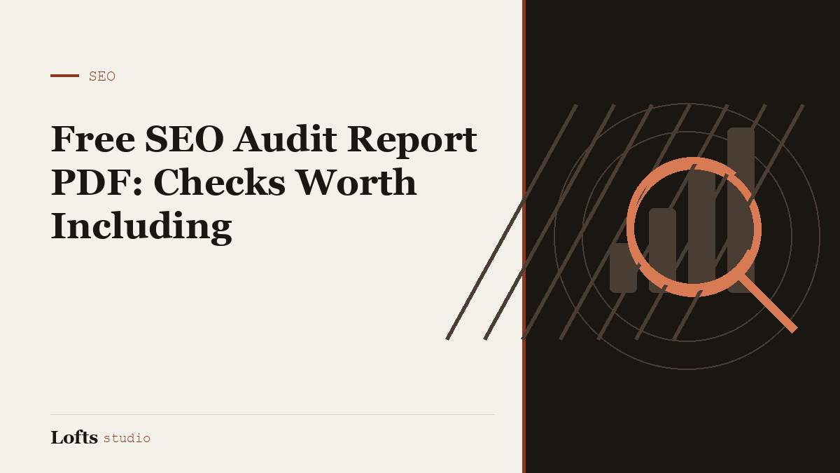 Free SEO Audit Report PDF: Checks Worth Including
