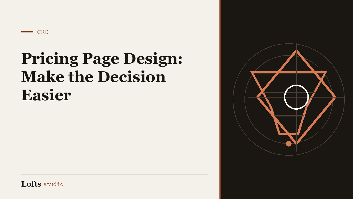 Pricing Page Design: Make the Decision Easier