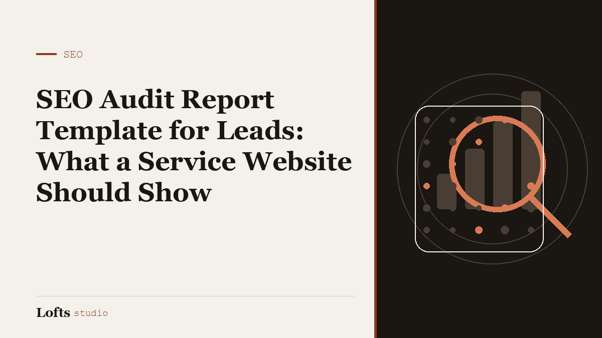 SEO Audit Report Template for Leads: What a Service Website Should Show