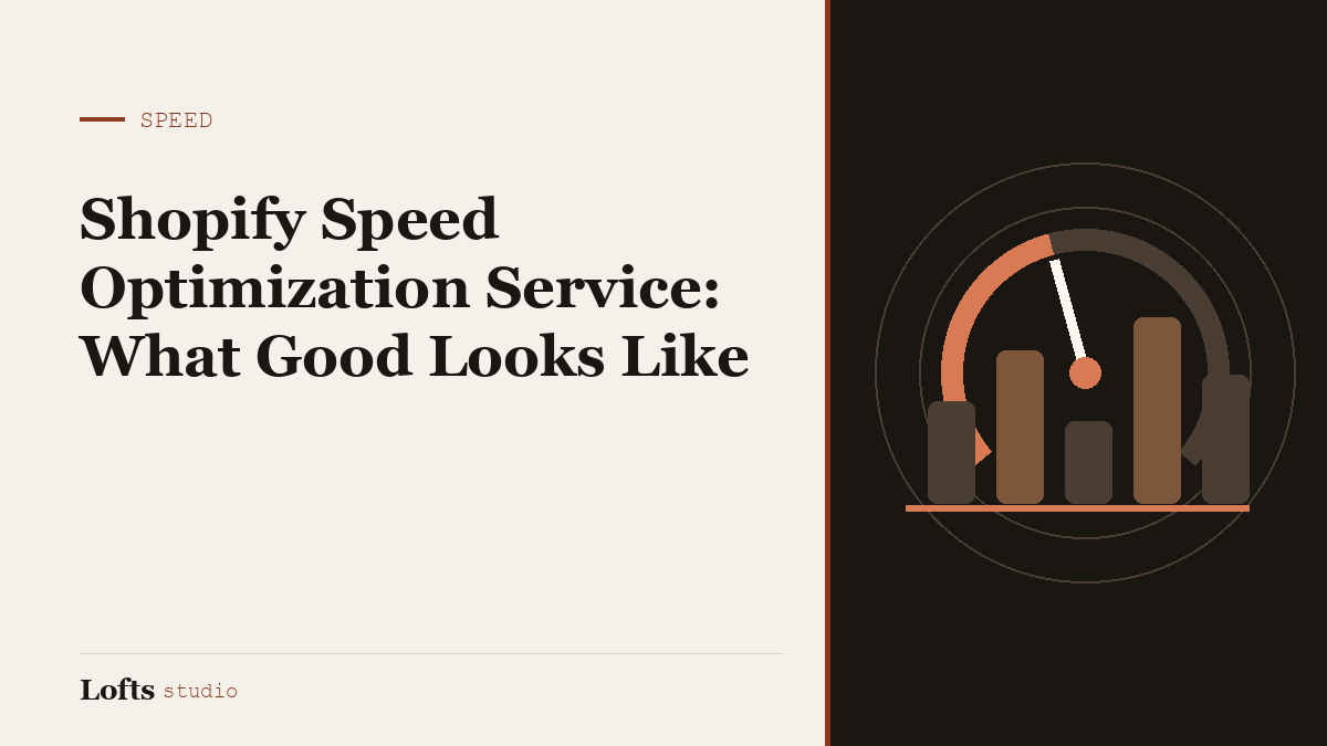 Shopify Speed Optimization Service: What Good Looks Like