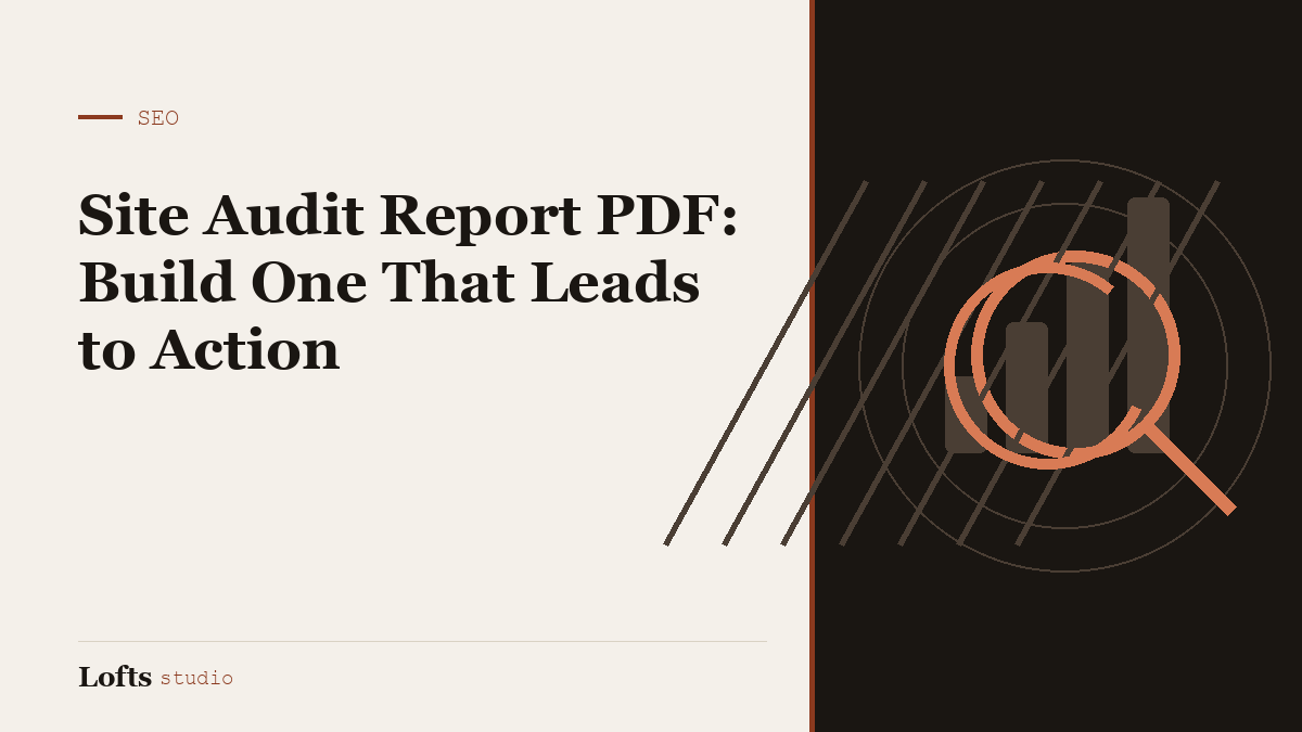 Site Audit Report PDF: Build One That Leads to Action