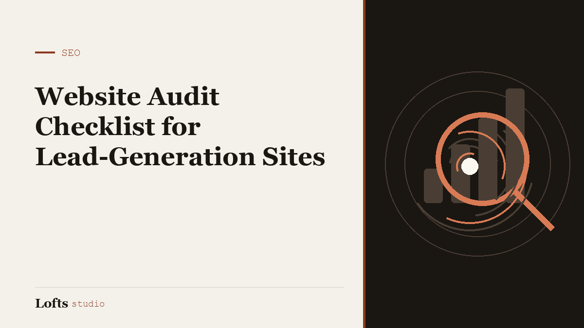 Website Audit Checklist for Lead-Generation Sites