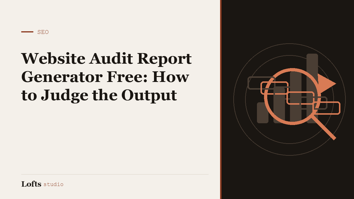 Website Audit Report Generator Free: How to Judge the Output