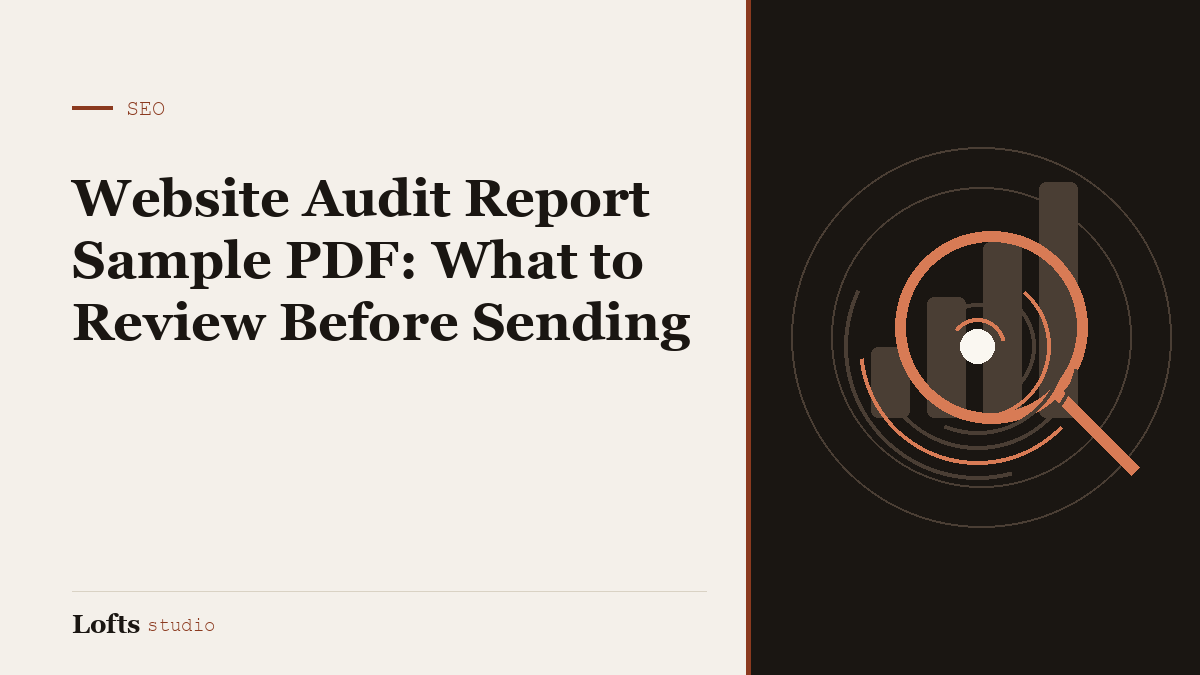 Website Audit Report Sample PDF: What to Review Before Sending