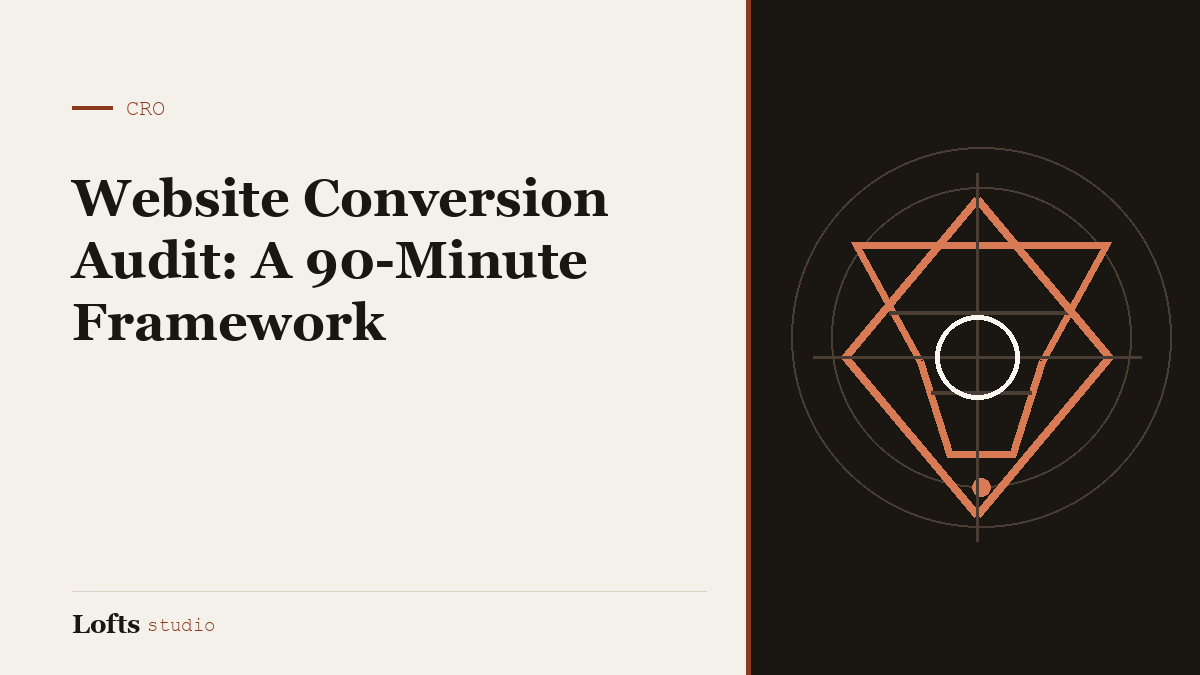 Website Conversion Audit: A 90-Minute Framework