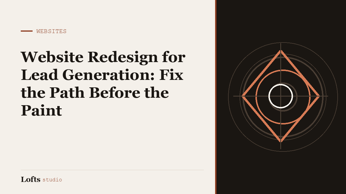 Website Redesign for Lead Generation: Fix the Path Before the Paint