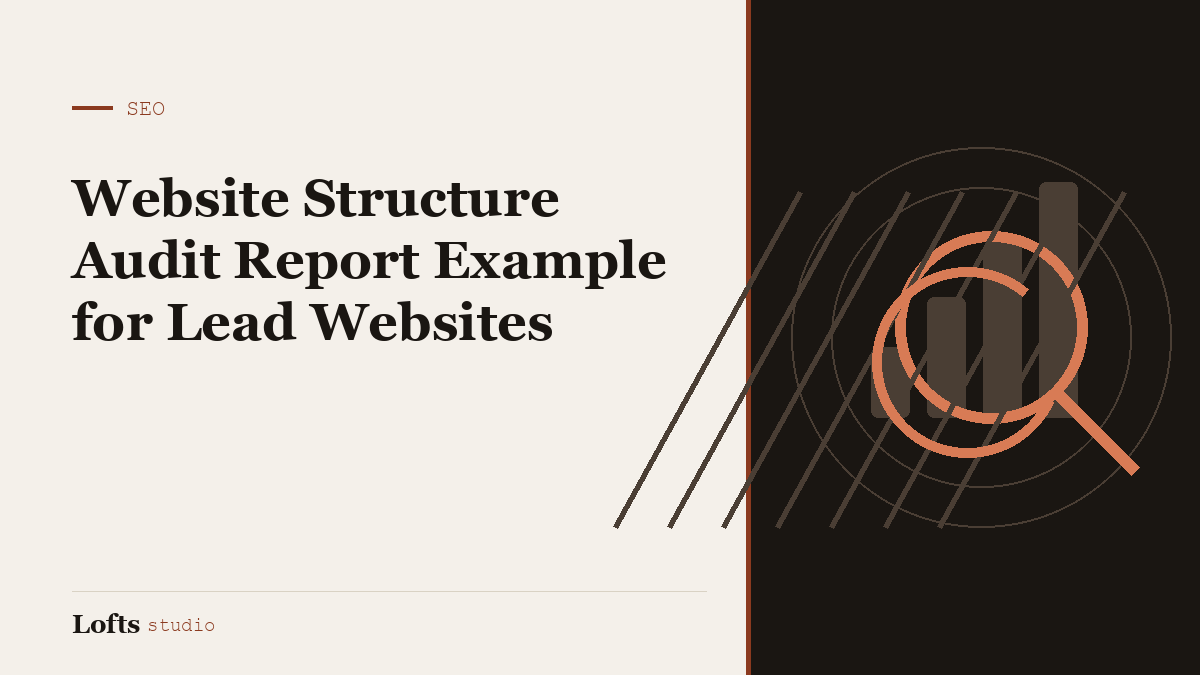 Website Structure Audit Report Example for Lead Websites