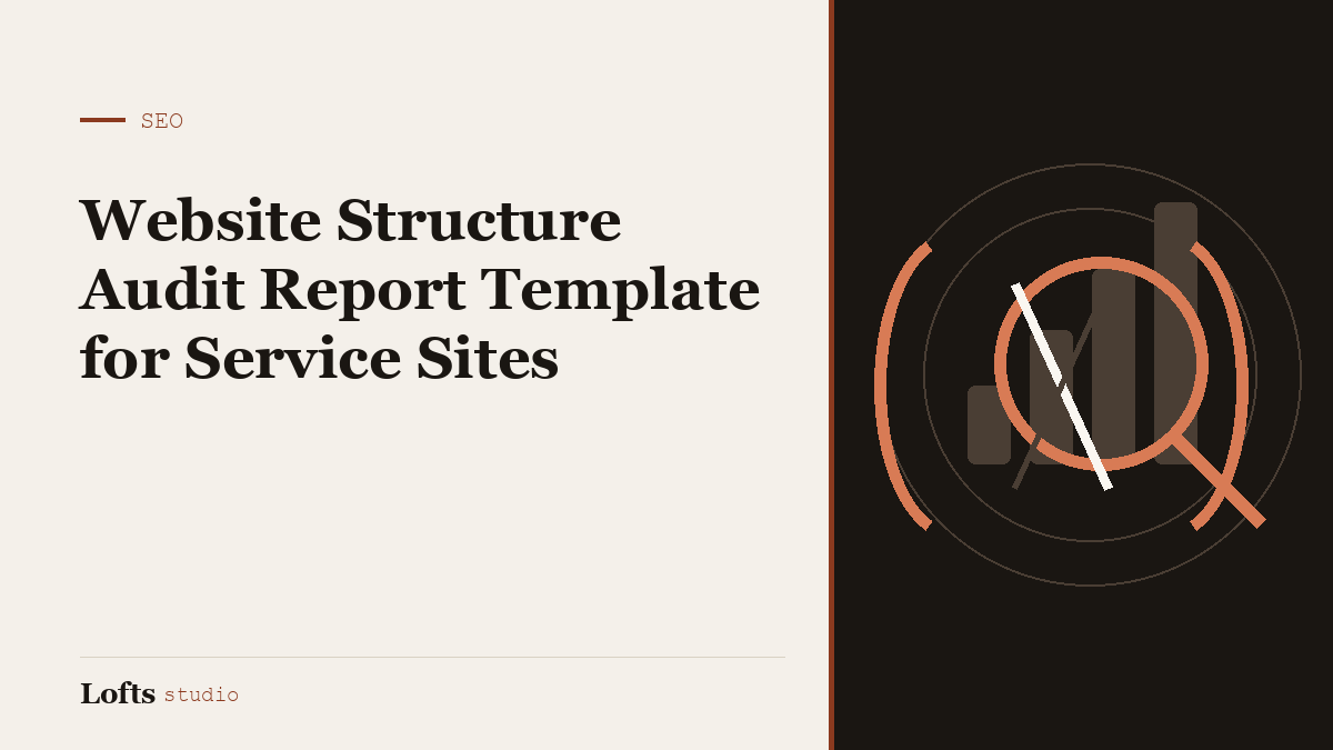 Website Structure Audit Report Template for Service Sites