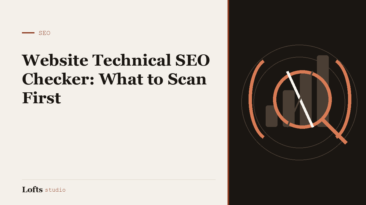 Website Technical SEO Checker: What to Scan First