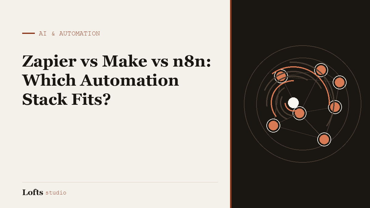 Zapier vs Make vs n8n: Which Automation Stack Fits?