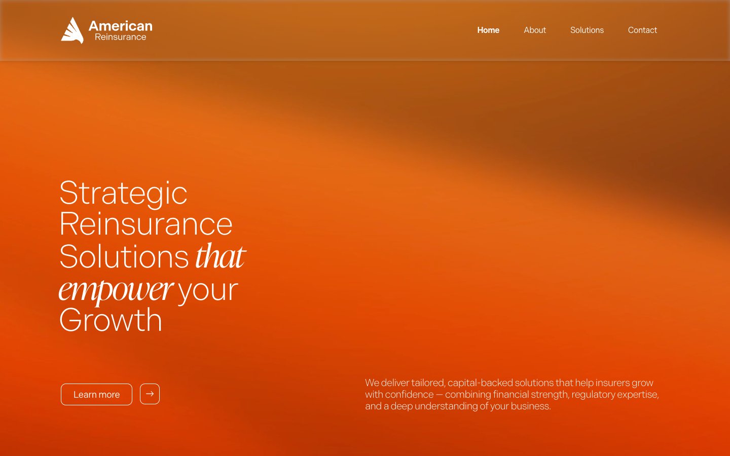 American Reinsurance — WordPress + Elementor project