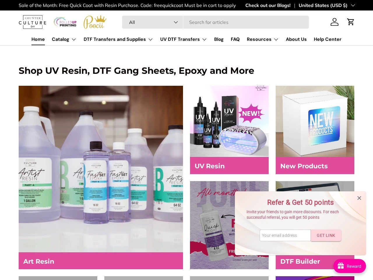 Counter Culture DIY art supplies store