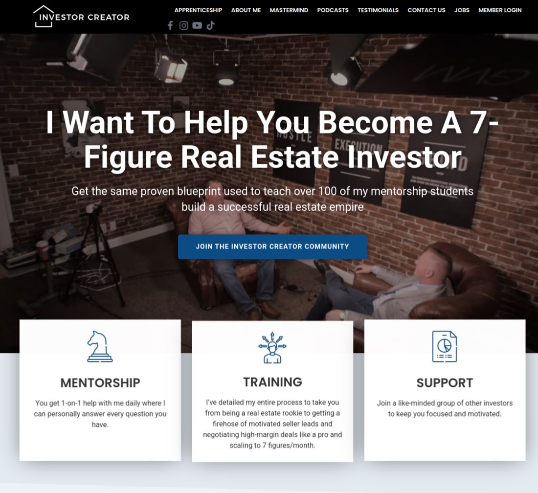 Investor Creator — WordPress + LMS project