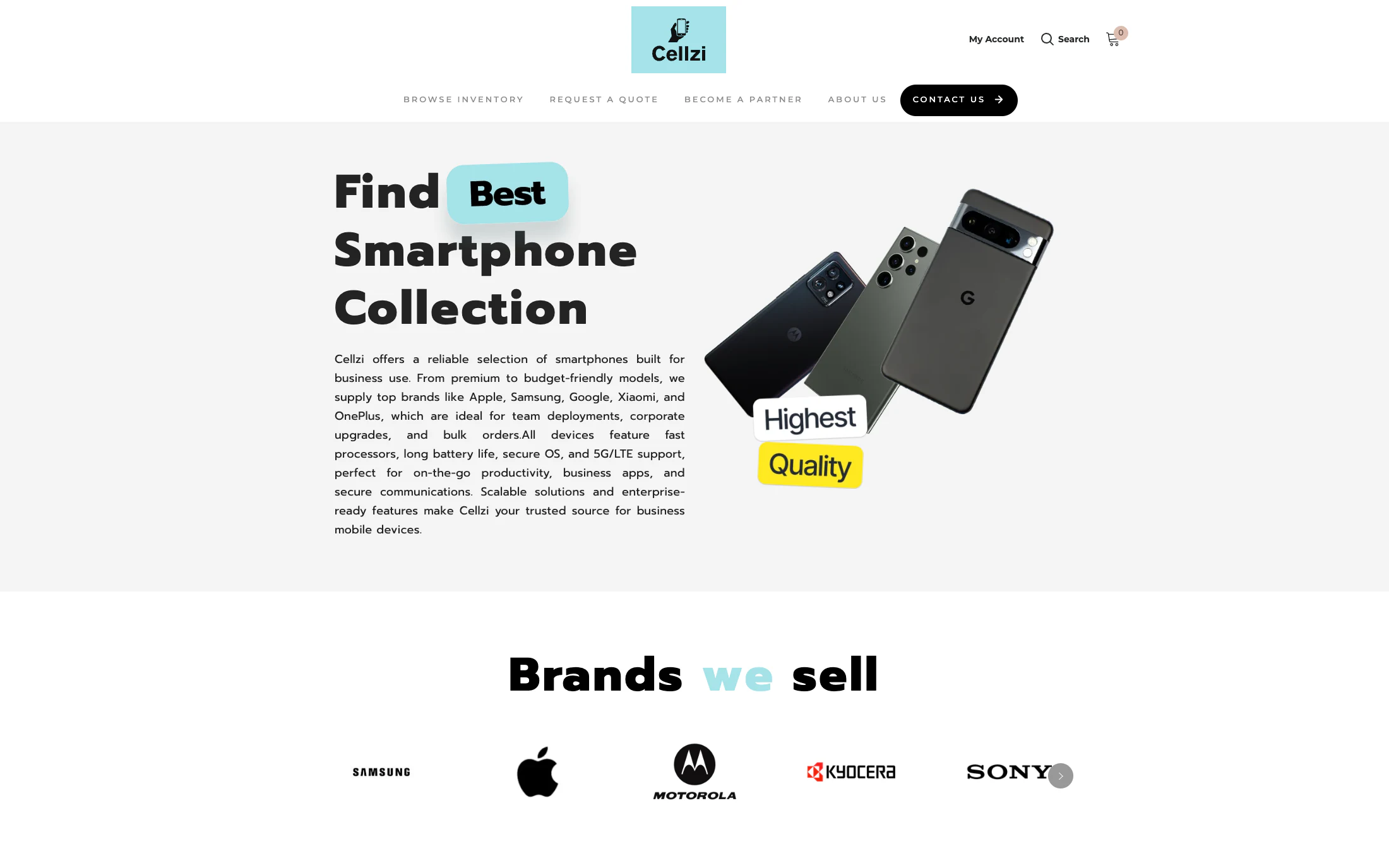 Cellzi homepage screenshot — Shopify project by Lofts Studio