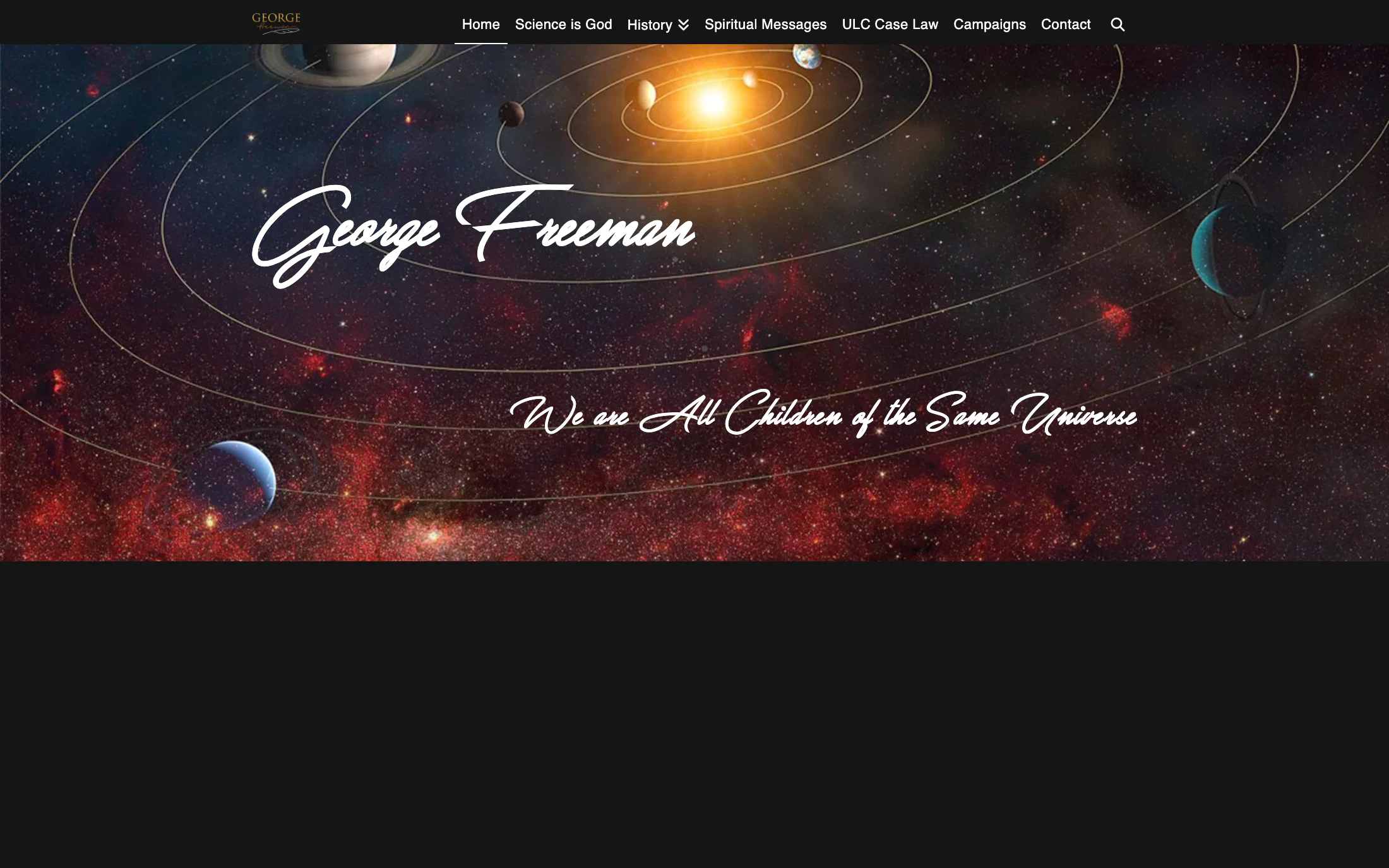 George Freeman homepage screenshot — WordPress project by Lofts Studio