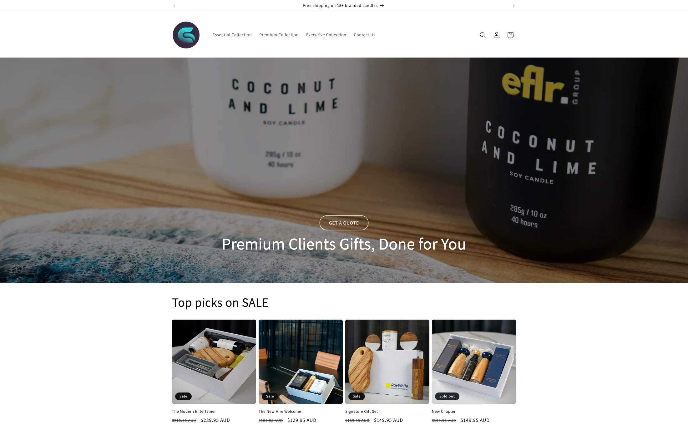 Giftful premium corporate gifting Shopify store built by Lofts Studio