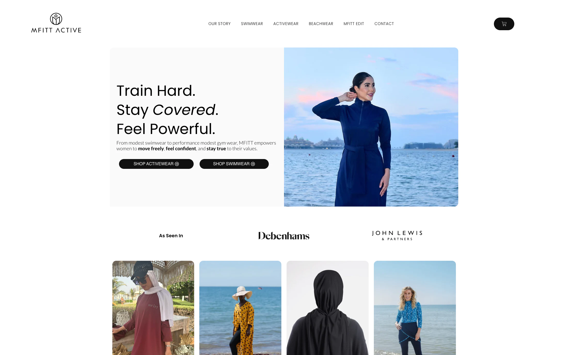 MFit Tactive homepage screenshot — Shopify project by Lofts Studio