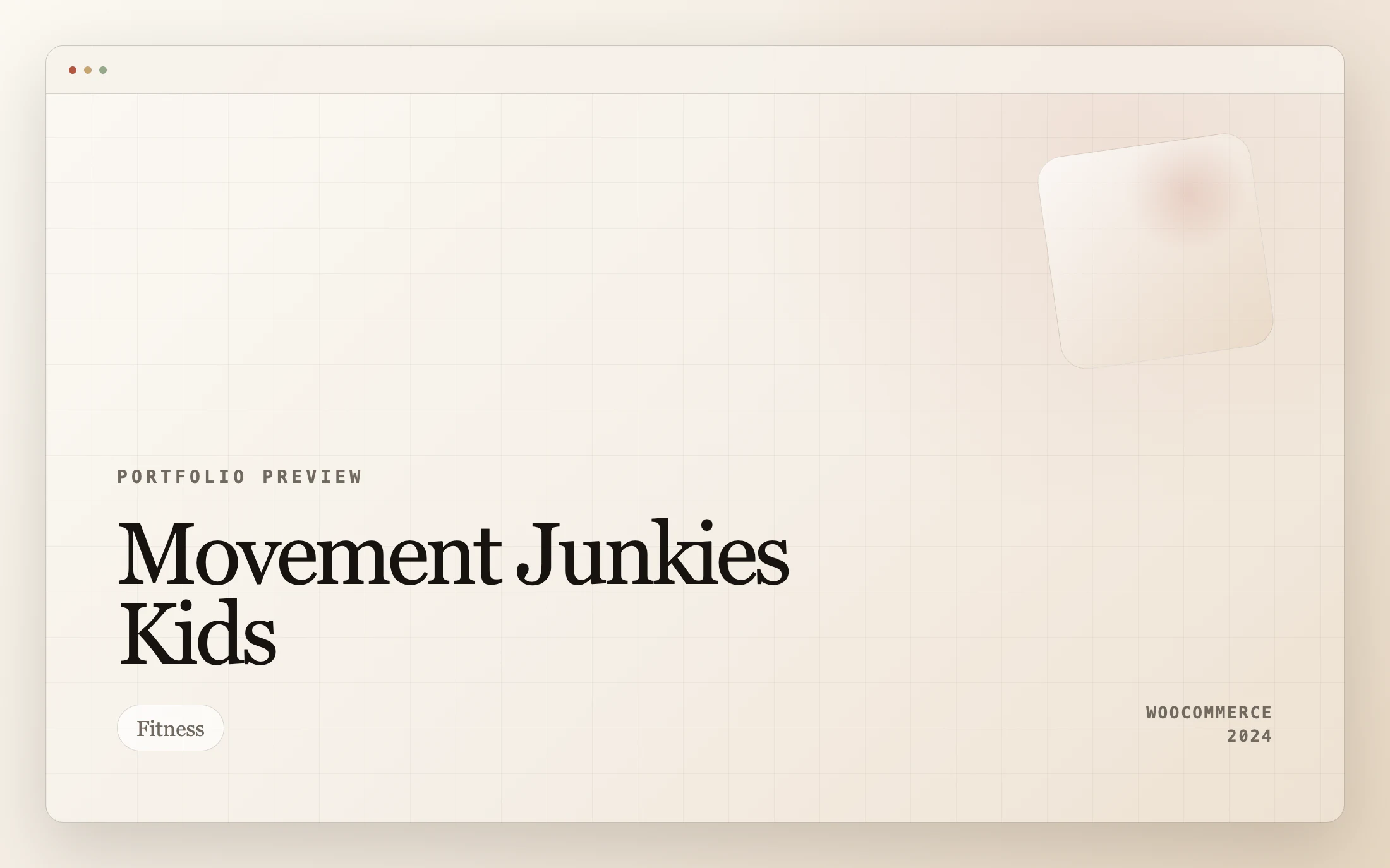 Movement Junkies Kids homepage screenshot — WooCommerce project by Lofts Studio