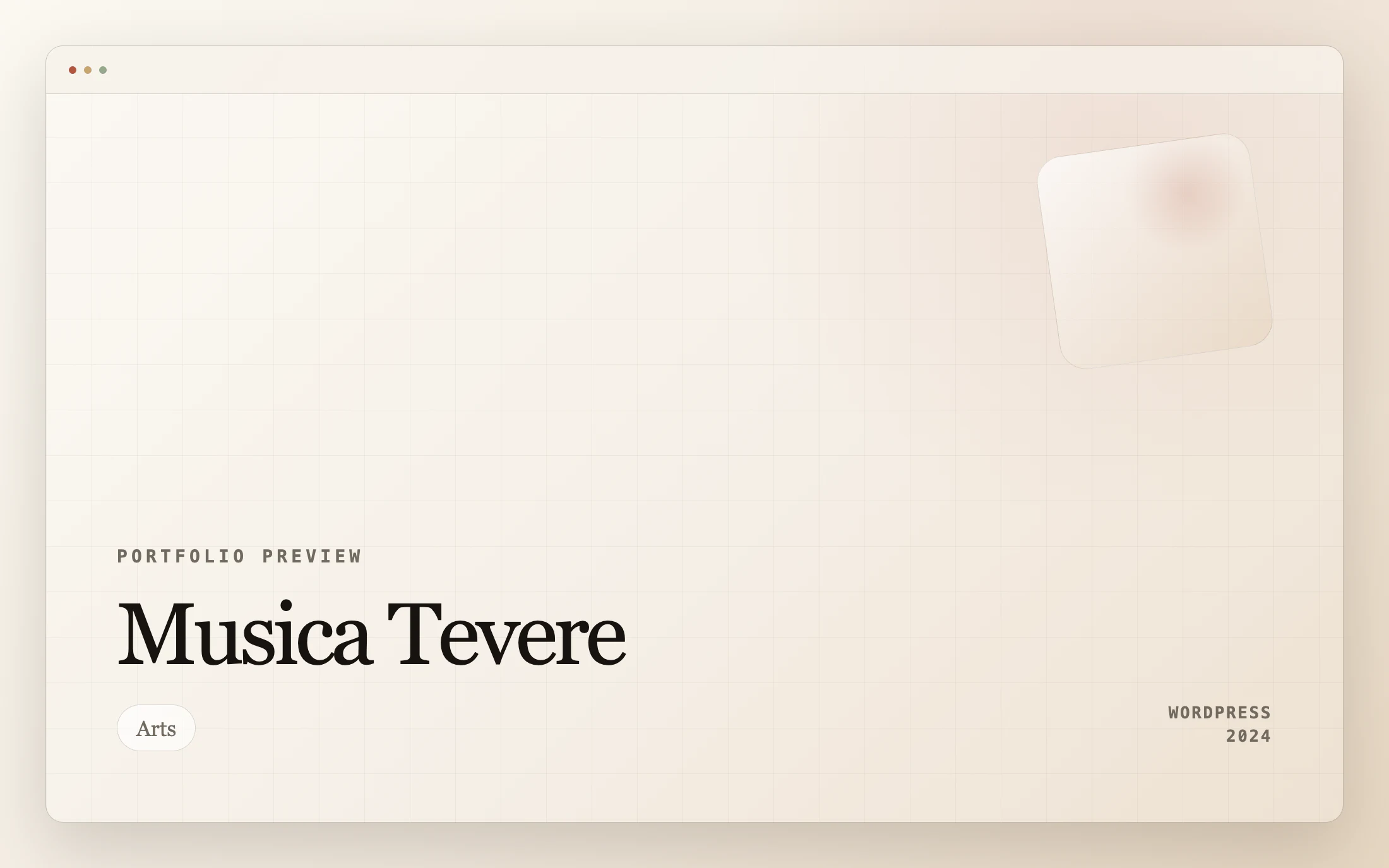 Musica Tevere homepage screenshot — WordPress project by Lofts Studio