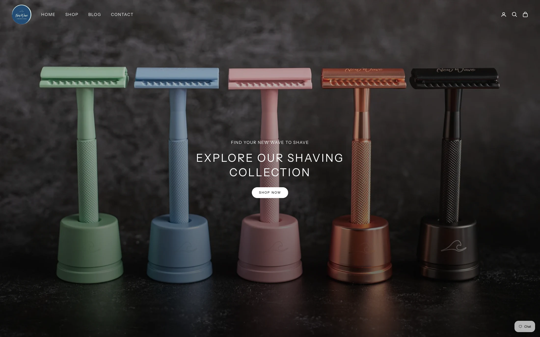 New Wave Shaving homepage screenshot — Shopify project by Lofts Studio