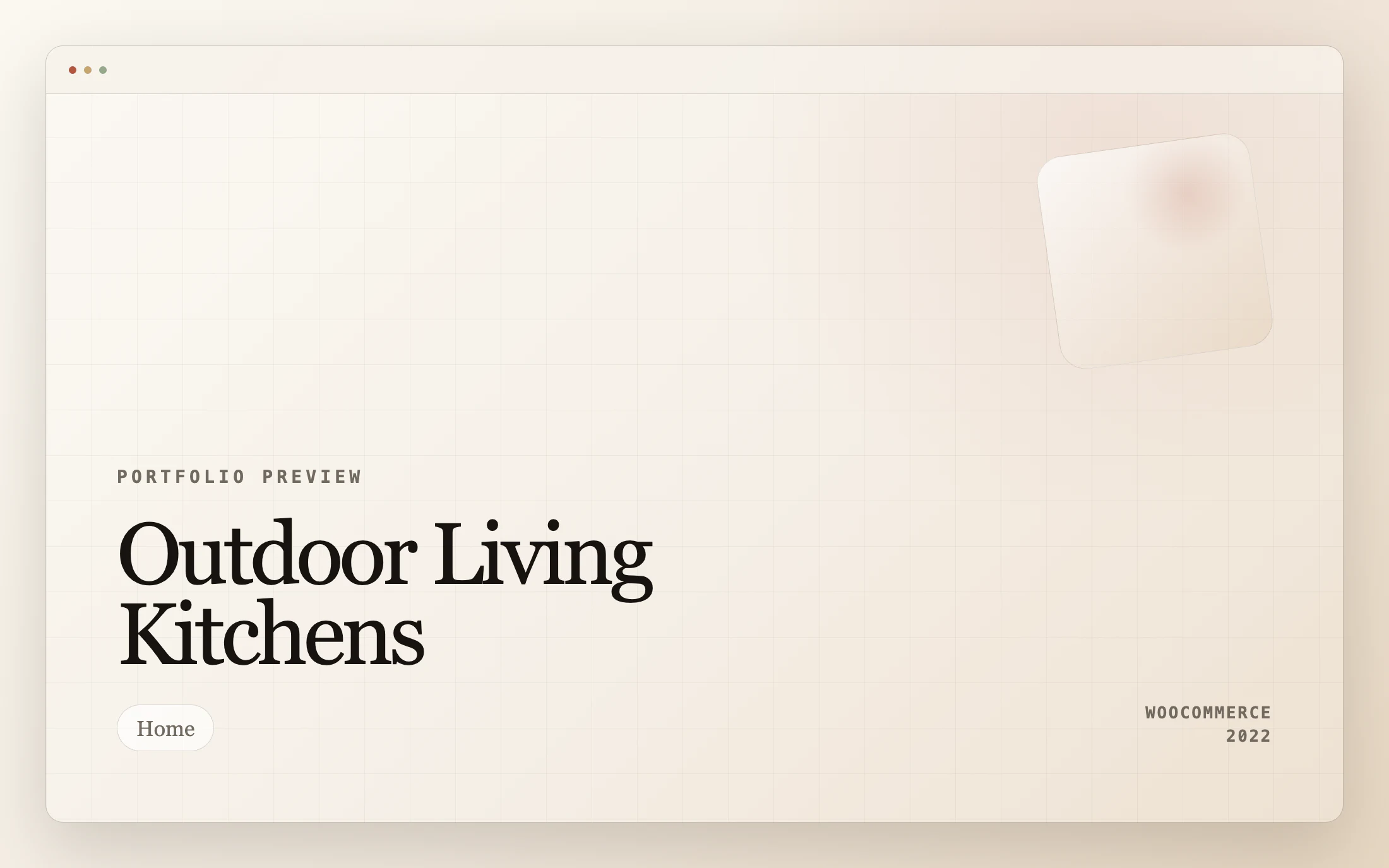 Outdoor Living Kitchens homepage screenshot — WooCommerce project by Lofts Studio