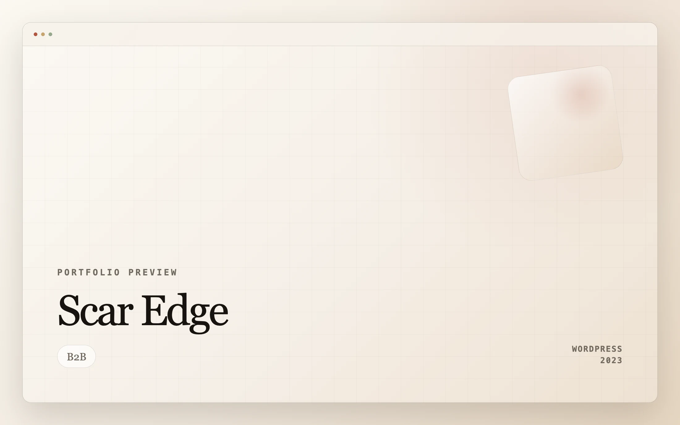 Scar Edge homepage screenshot — WordPress project by Lofts Studio