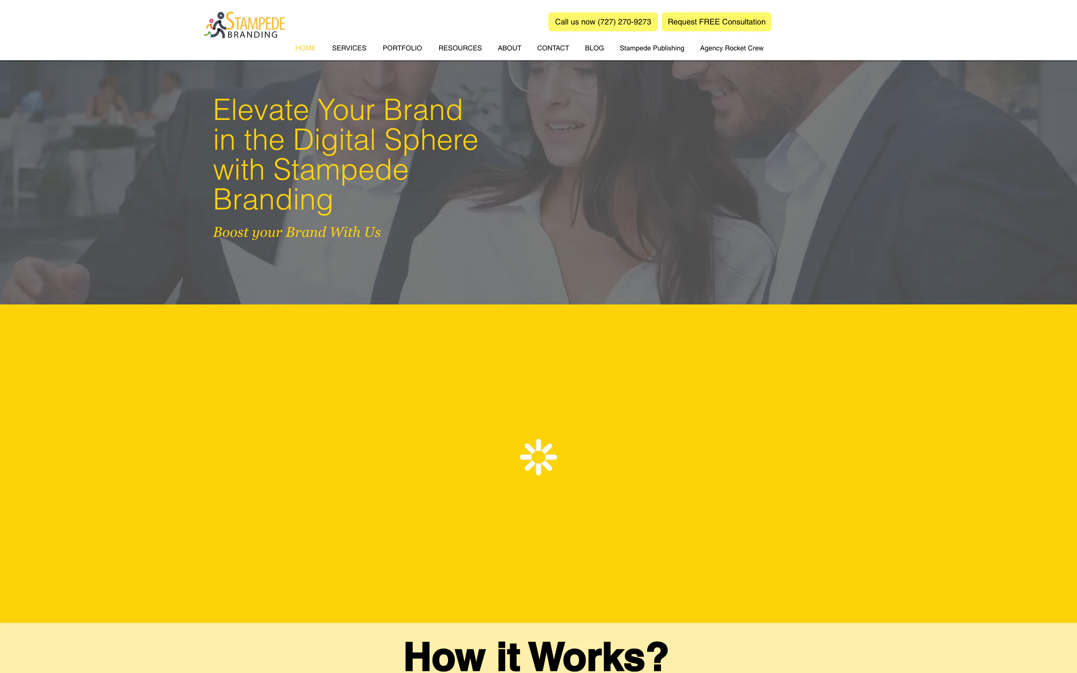 Stampede Branding agency website