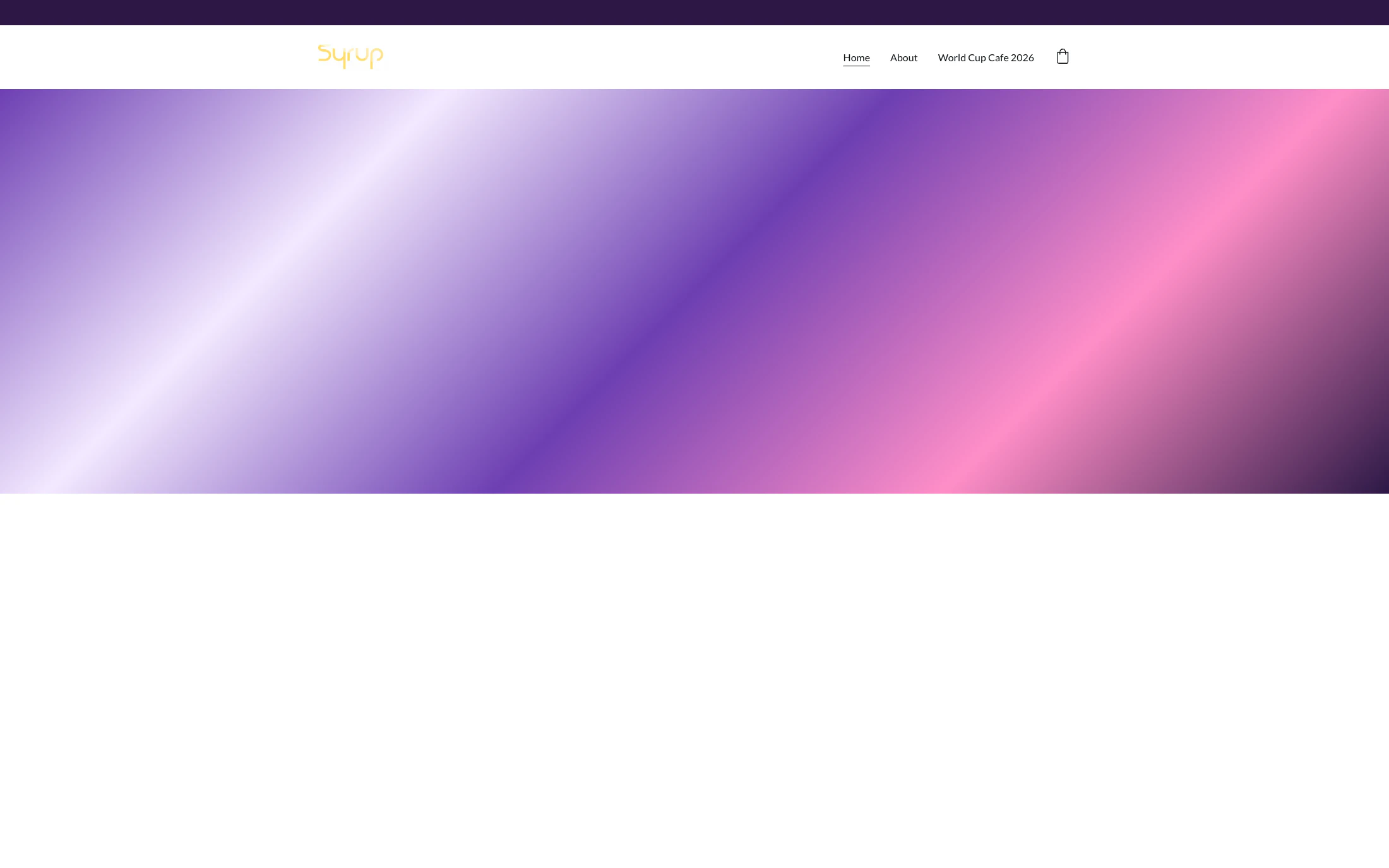Syrup homepage screenshot — WordPress project by Lofts Studio