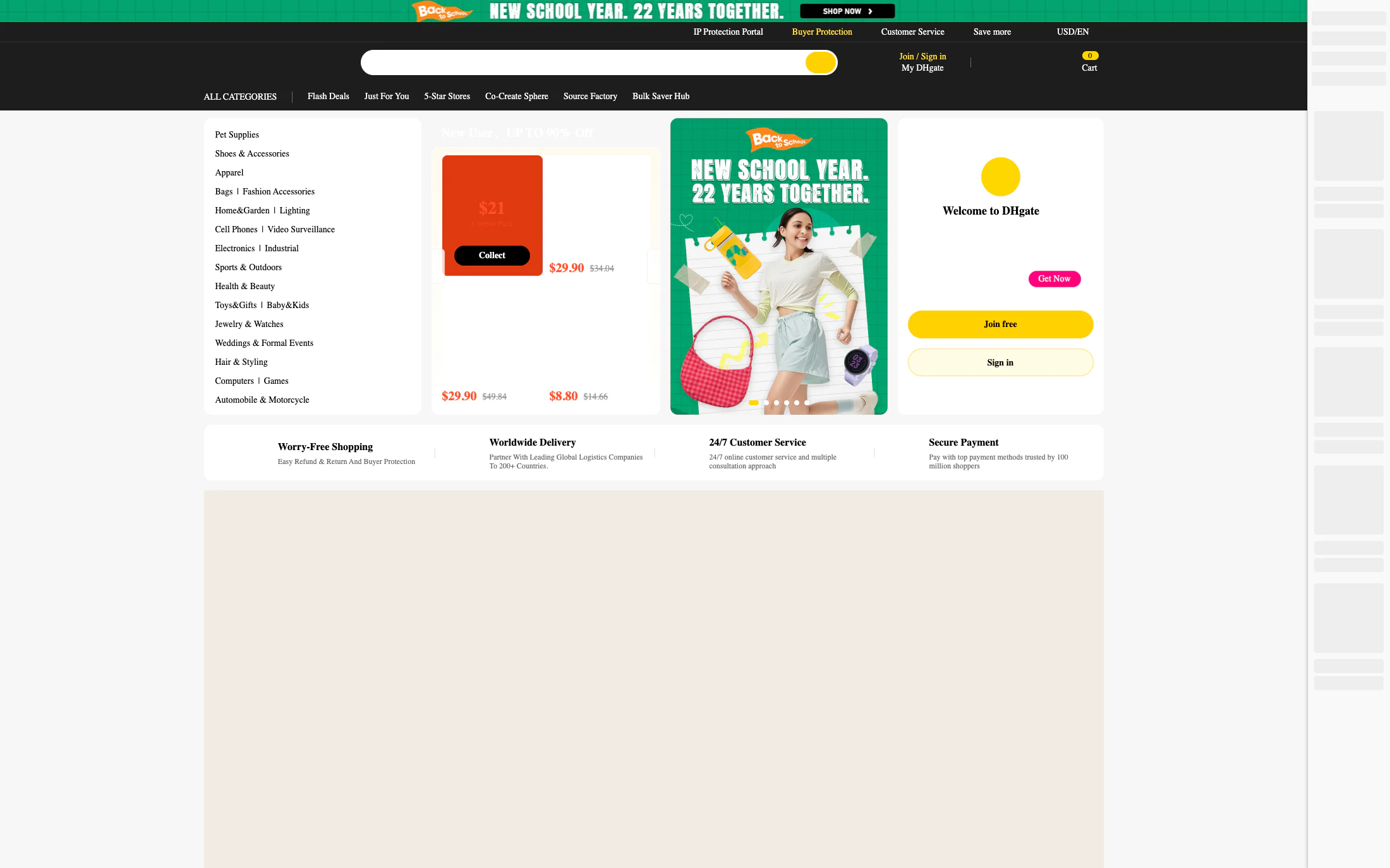 Boom Food homepage screenshot — Shopify project by Lofts Studio