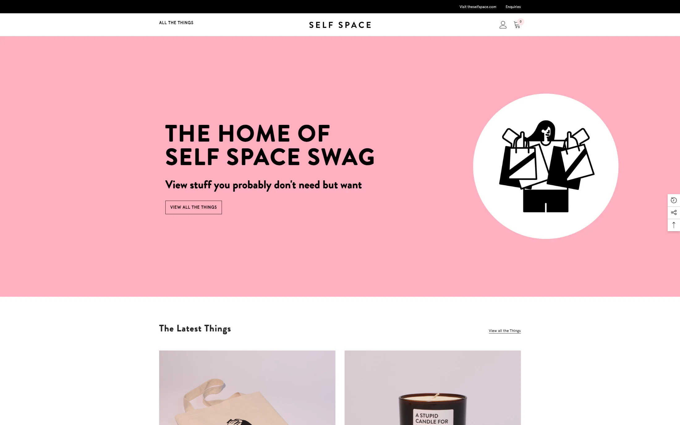 The Self Space homepage screenshot — Shopify project by Lofts Studio