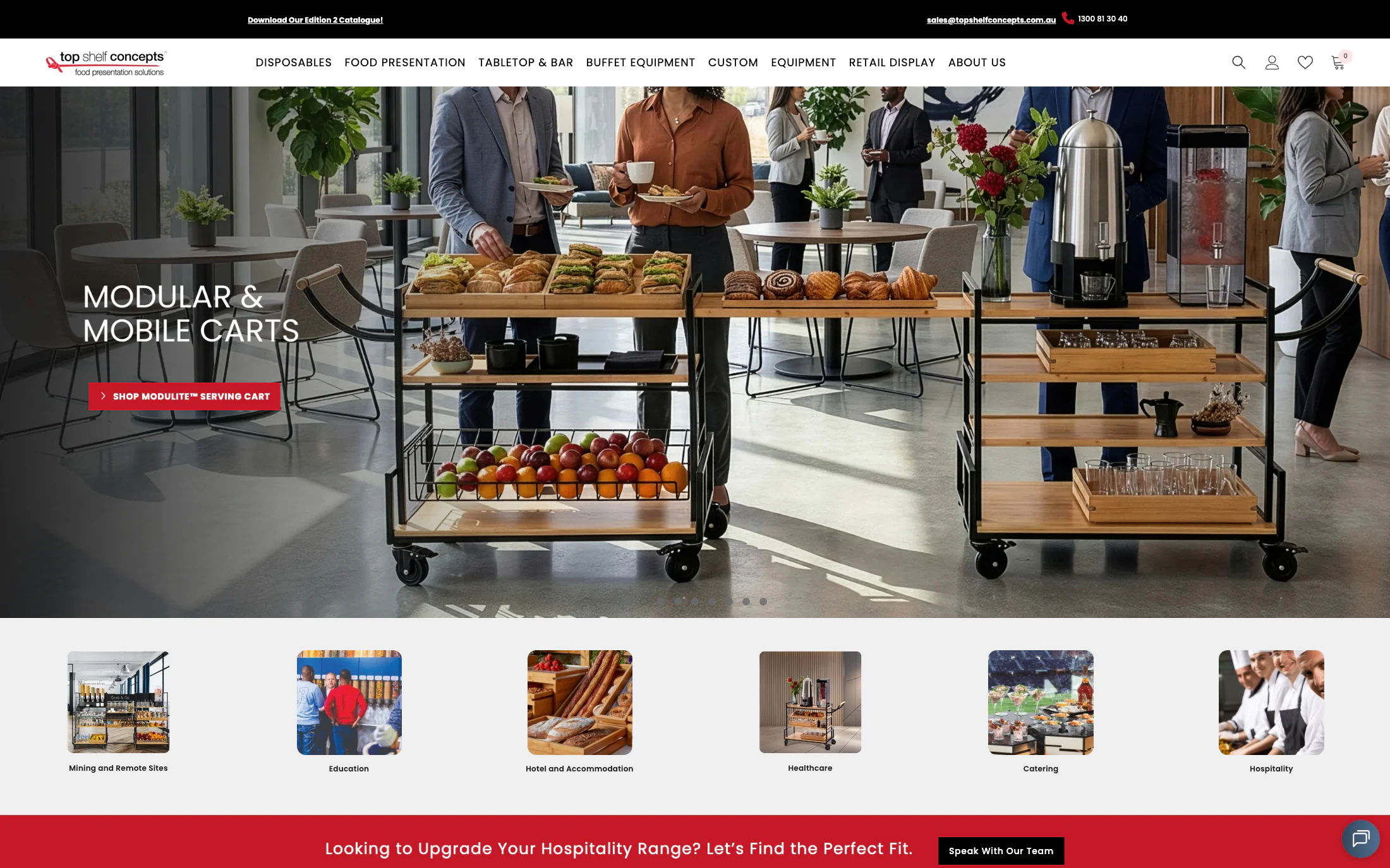 Top Shelf Concepts homepage screenshot — Shopify project by Lofts Studio